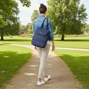 Navy Blue Laptop and Tablet Bag